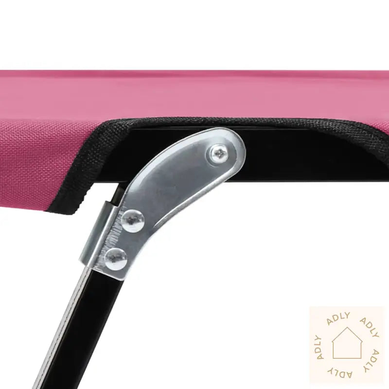 Sammenleggbar Solseng For 2 Personer Rosa Stål