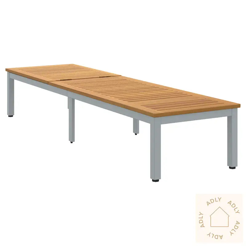 Solstol Grå 200X55X35 Cm Massivt Tre Akasie