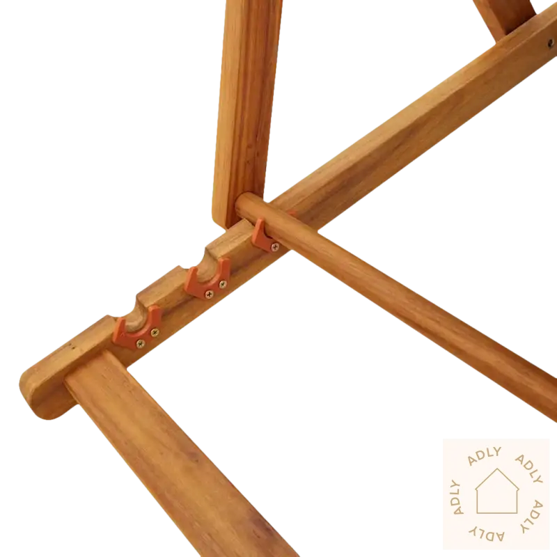 Wooden deck chair frame for sammenleggbar strandstol i heltre akasie for langvarig bruk