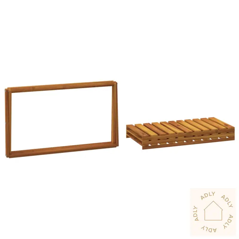 Sammenleggbar Hylle 3 Lag Brun 70X31X63 Cm Heltre Akasie