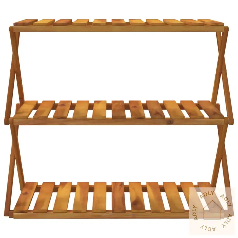 Sammenleggbar Hylle 3 Lag Brun 70X31X63 Cm Heltre Akasie