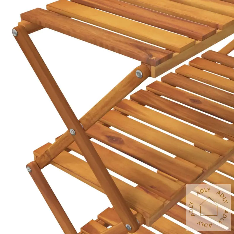 Sammenleggbar Hylle 3 Lag Brun 70X31X63 Cm Heltre Akasie