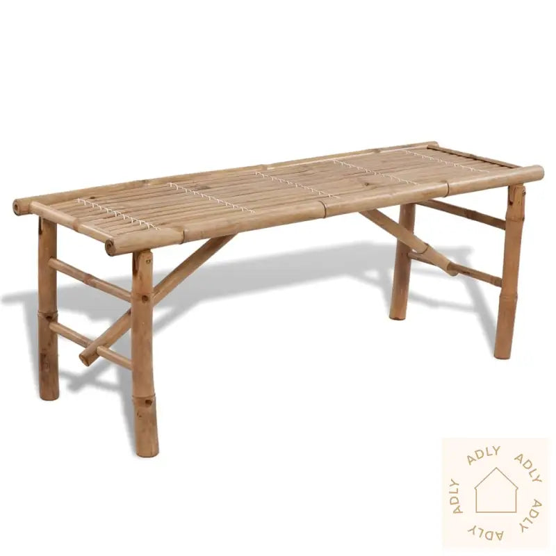 Ølbord Med 2 Benker 100 Cm Bambus