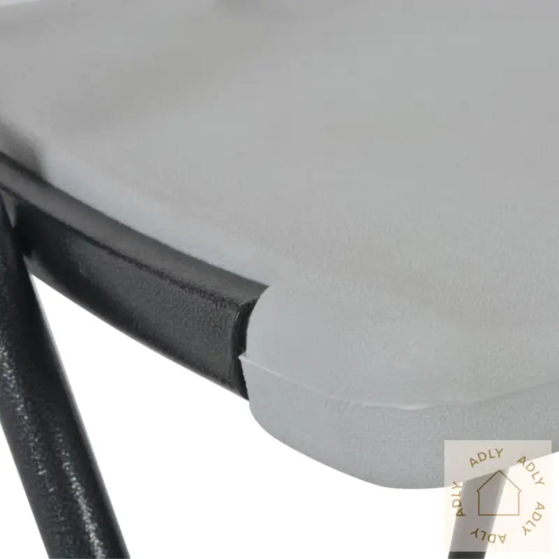 Sammenleggbare Barstoler 2 Stk Hdpe Og Stål Hvit