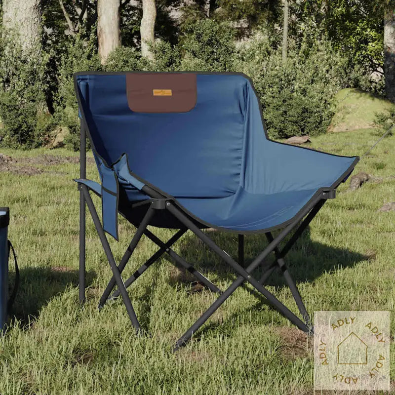Campingstoler Med Lomme 2 Stk Sammenleggbar Blå