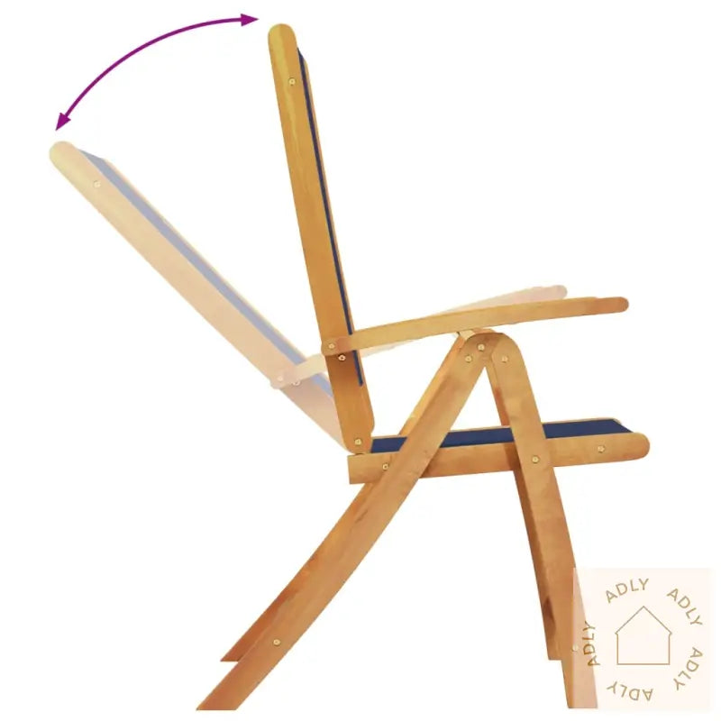 Sammenleggbare Stoler 6 Stk Heltre Akasie Og Textilene