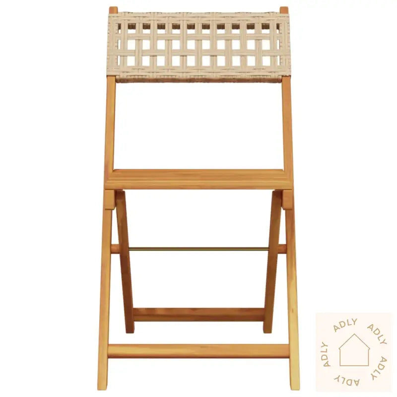 Sammenleggbare Hagestoler 8 Stk Beige Polyrotting Og Heltre