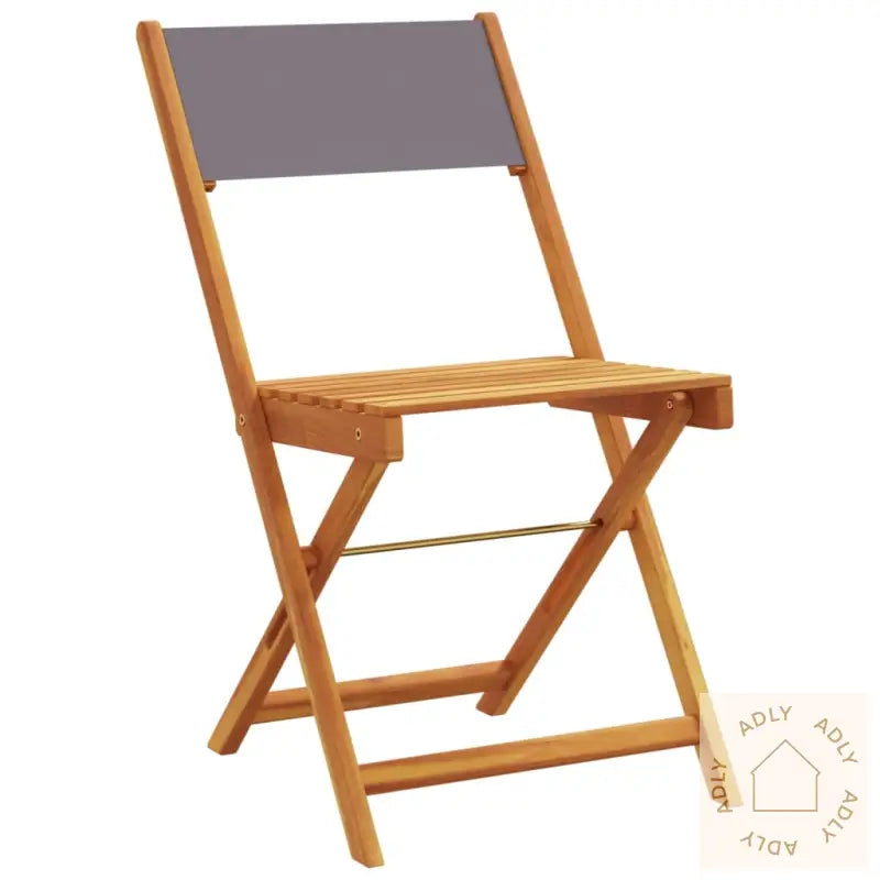 Sammenleggbare Hagestoler 4 Stk Antrasitt Stoff Og Heltre