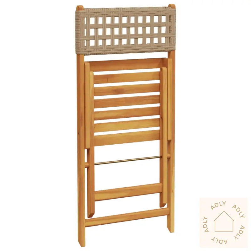 Sammenleggbare Hagestoler 8 Stk Beige Polyrotting Og Heltre