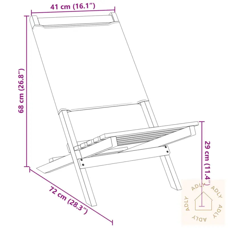 Sammenleggbare Hagestoler 4 Stk Blå Og Hvit Stoff Og Heltre