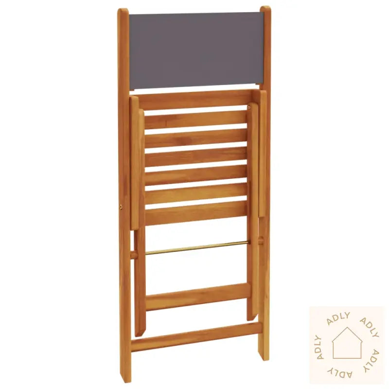 Sammenleggbare Hagestoler 4 Stk Antrasitt Stoff Og Heltre