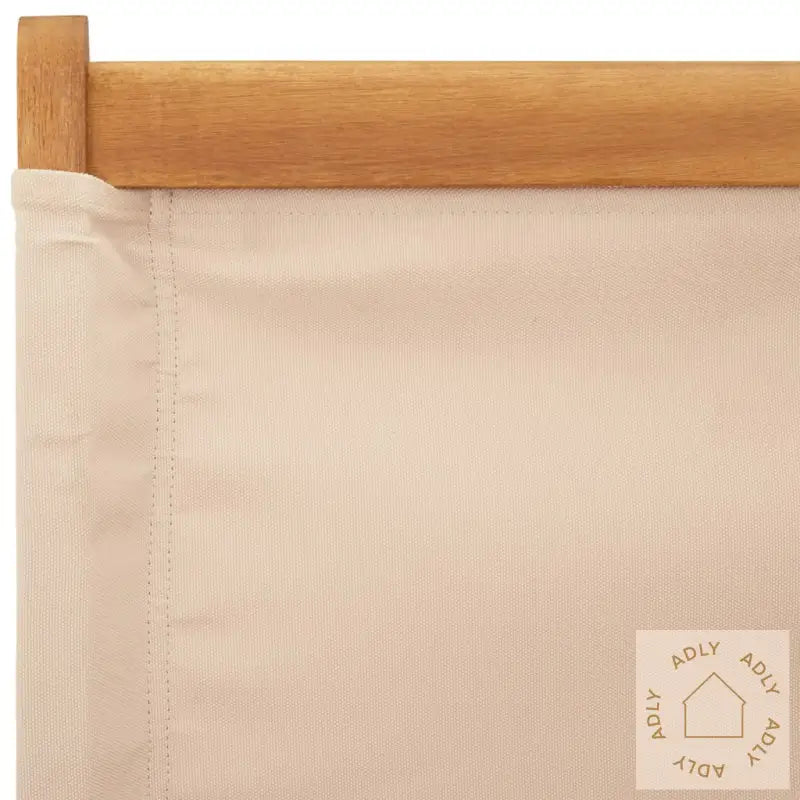Sammenleggbare Hagestoler 4 Stk Beige Stoff Og Heltre