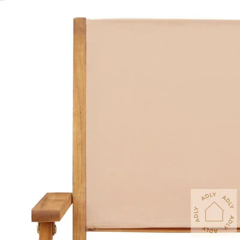 Sammenleggbare Hagestoler 6 Stk Beige Stoff Og Heltre