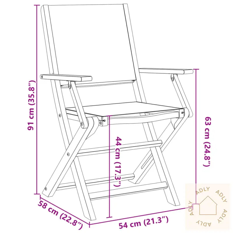 Sammenleggbare Hagestoler 6 Stk Blå Og Hvit Stoff Og Heltre