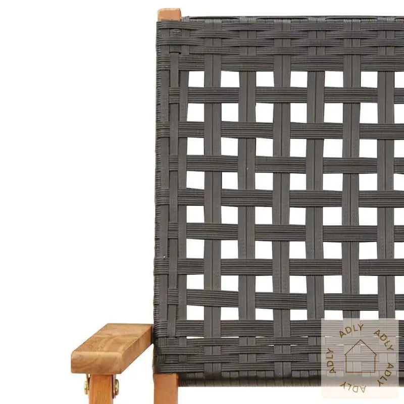 Sammenleggbare Hagestoler 6 Stk Svart Polyrotting Og Heltre