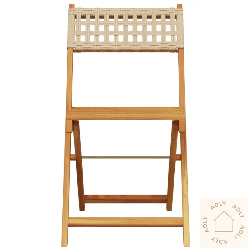 Sammenleggbare Hagestoler 6 Stk Beige Polyrotting Og Heltre