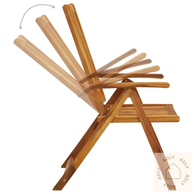 Sammenleggbare Hagestoler Med Puter 8 Stk Heltre Akasie