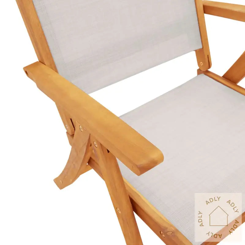 Sammenleggbare Stoler 6 Stk Heltre Akasie Og Textilene