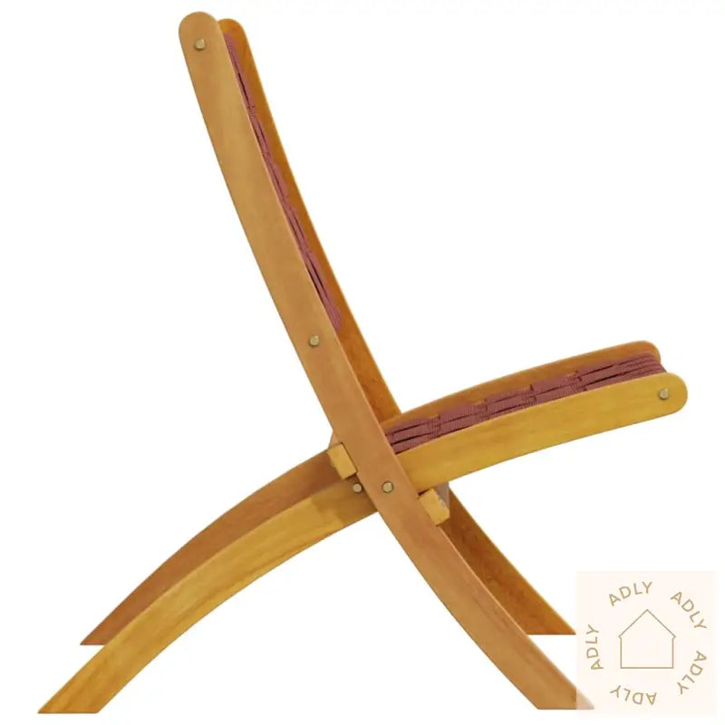 Sammenleggbare Hagestoler 2 Stk Rød Heltre Akasie Og Stoff