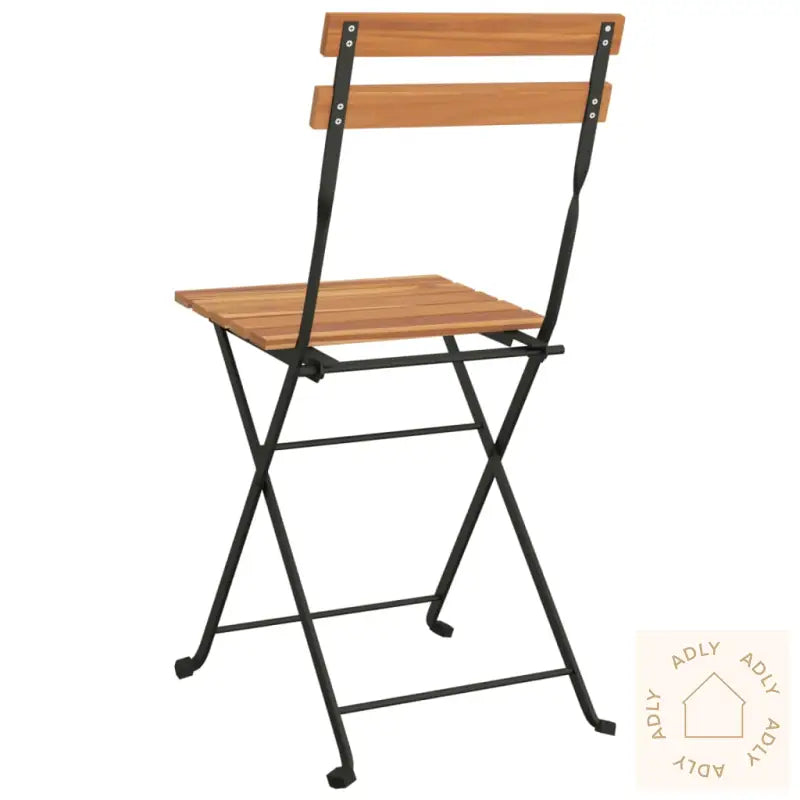 Sammenleggbare Bistrostoler 6 Stk Heltre Teak Og Stål