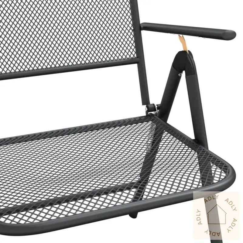 Sammenleggbare Hagestoler 2 Stk Strekkmetall Netting Antrasitt