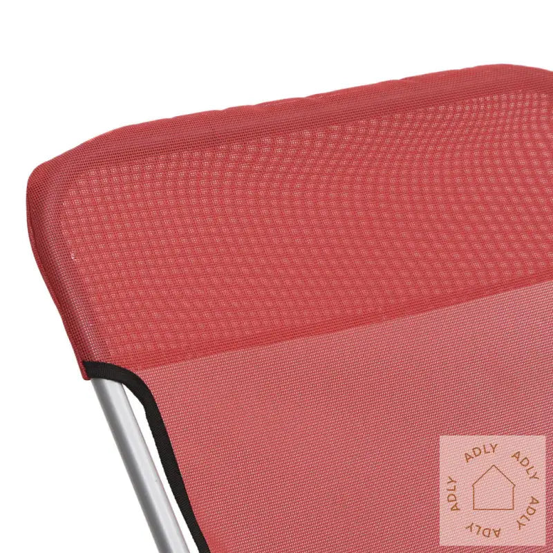 Foldbare Strandstoler 2 Stk Rød Textilene Og Pulverlakkert Stål