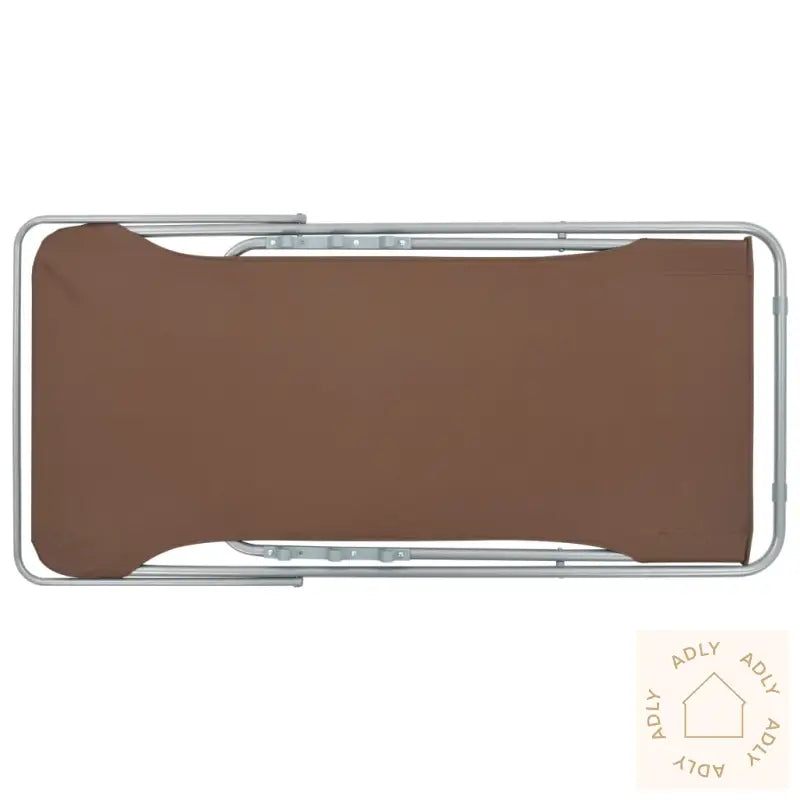 Sammenleggbare Strandstoler 2 Stk Stål Og Oxfordstoff Brun