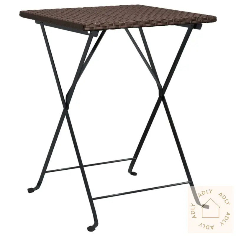 Sammenleggbart Bistrosett 3 Deler Polyrotting Brun