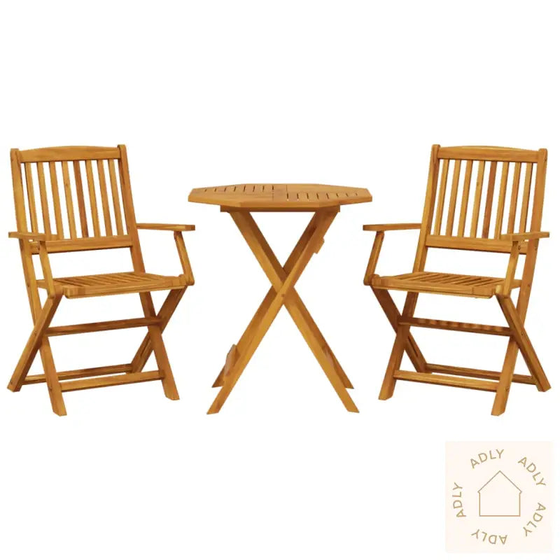 Sammenleggbart Bistrosett 3 Deler Heltre Akasie