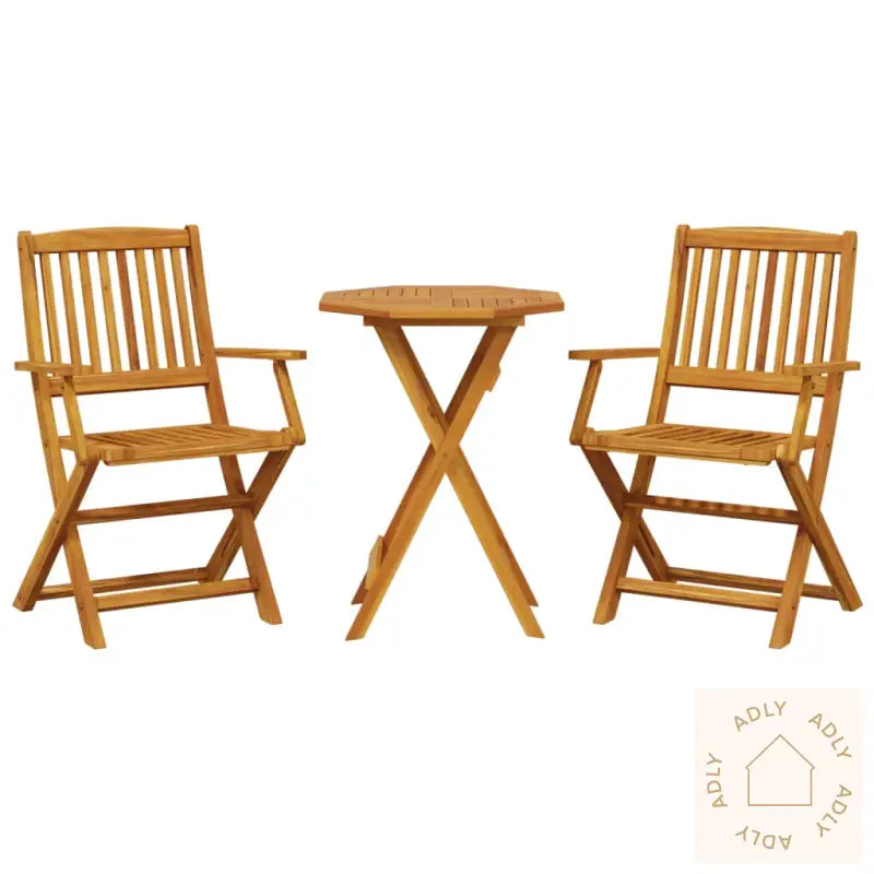 Sammenleggbart Bistrosett 3 Deler Heltre Akasie