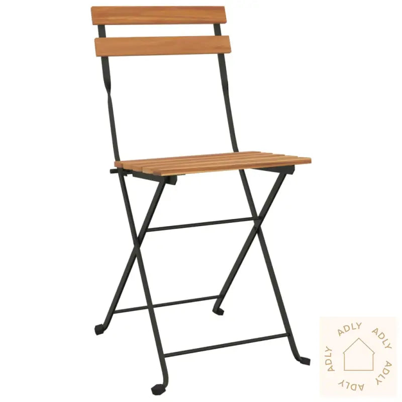 Sammenleggbart Bistrosett 3 Deler Heltre Teak Og Stål