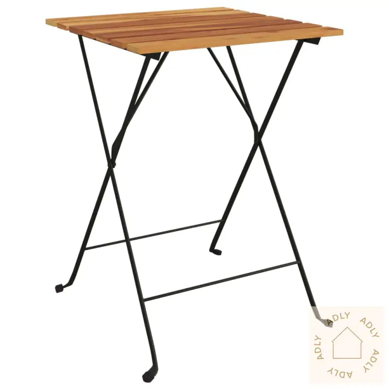 Sammenleggbart Bistrosett 3 Deler Heltre Teak Og Stål