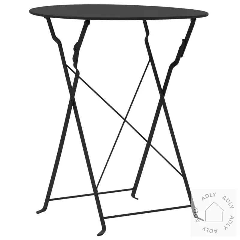 Bistrosett 3 Deler Stål Svart