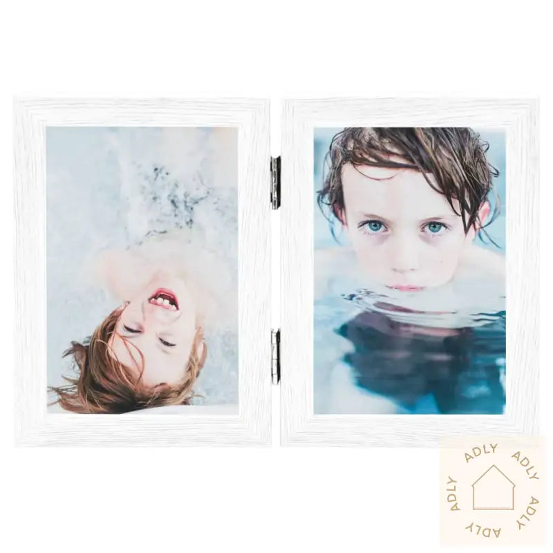 Tofoldig Fotorammekollage Hvit 2X(10X15 Cm)