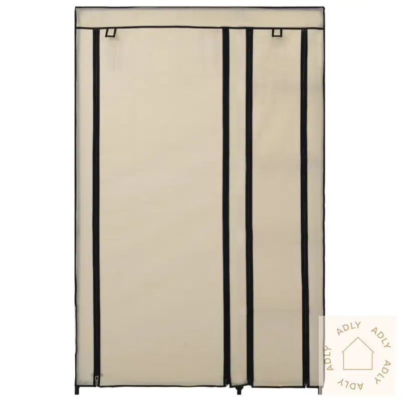 Sammenleggbar Garderobe Kremfarget 110X45X175 Cm Stoff