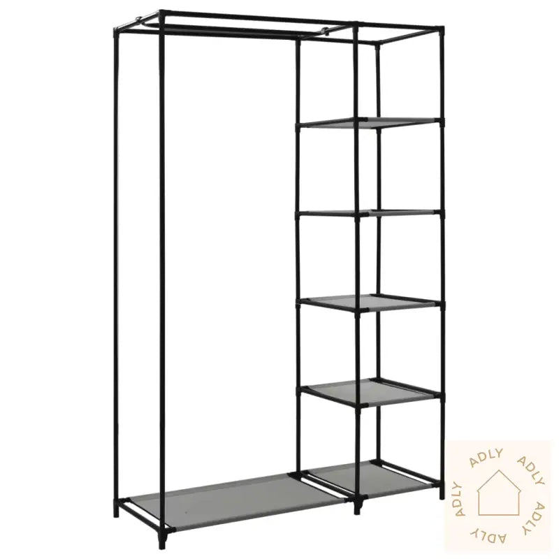 Sammenleggbar Garderobe Grå 110X45X175 Cm Stoff