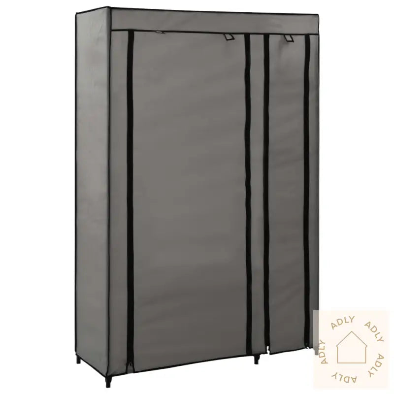 Sammenleggbare Garderober 2 Stk Grå 110X45X175 Cm Stoff