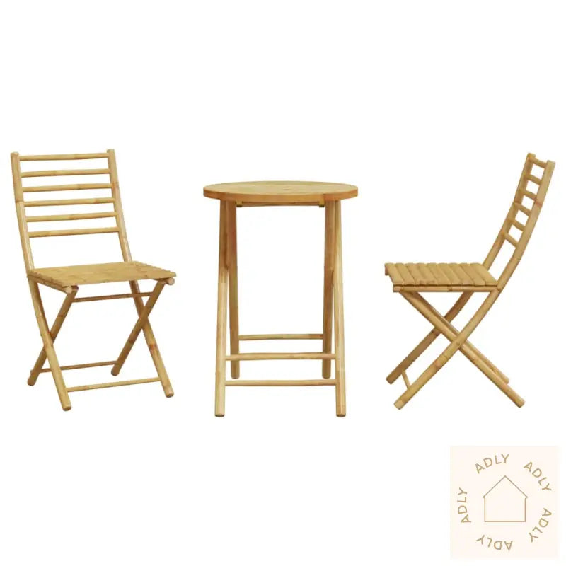 Bistrosett 3 Deler Bambus