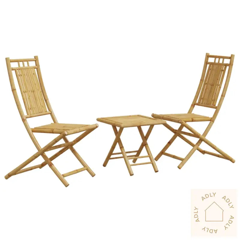 Bistrosett 3 Deler Bambus