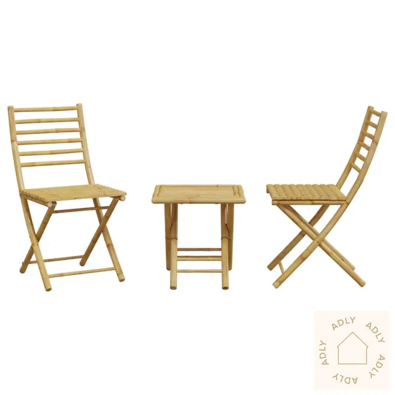 Bistrosett 3 Deler Bambus