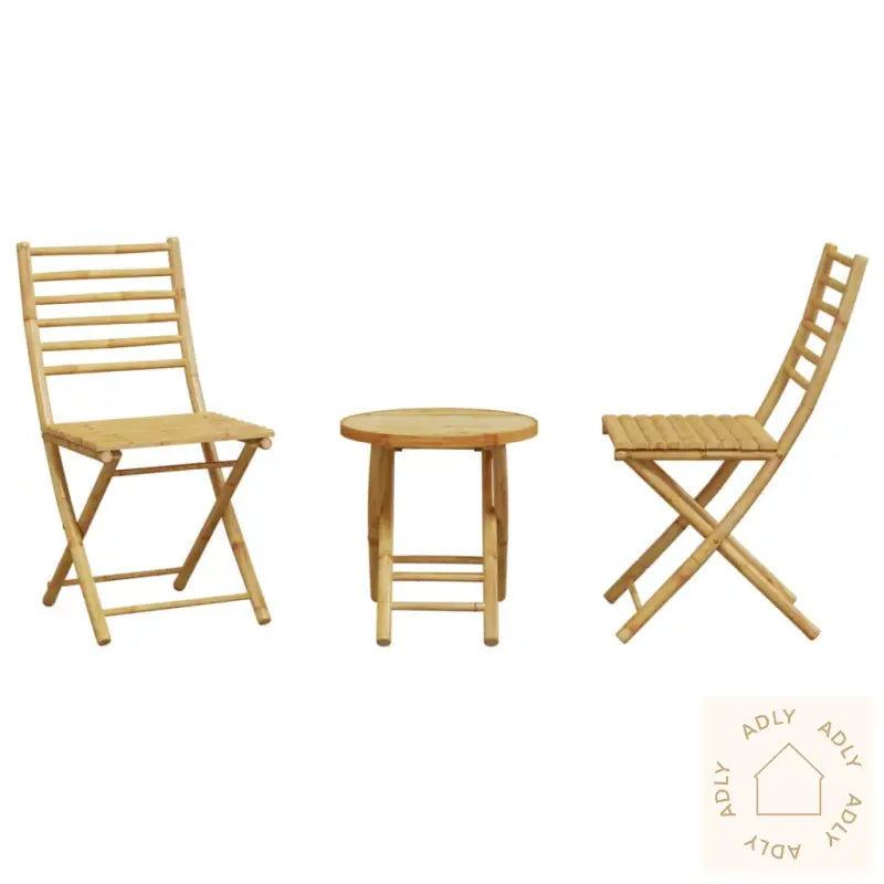 Bistrosett 3 Deler Bambus