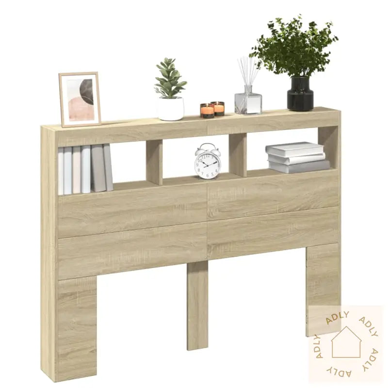 Hodegavl Skap Med Led Sonoma Eik 140X17X102 Cm