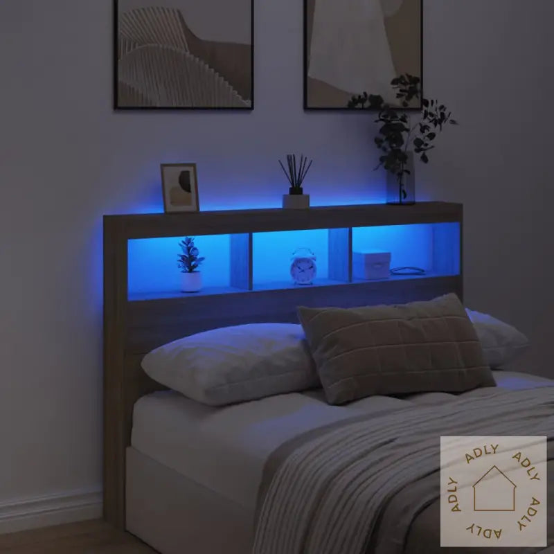 Hodegavl Skap Med Led Sonoma Eik 140X17X102 Cm