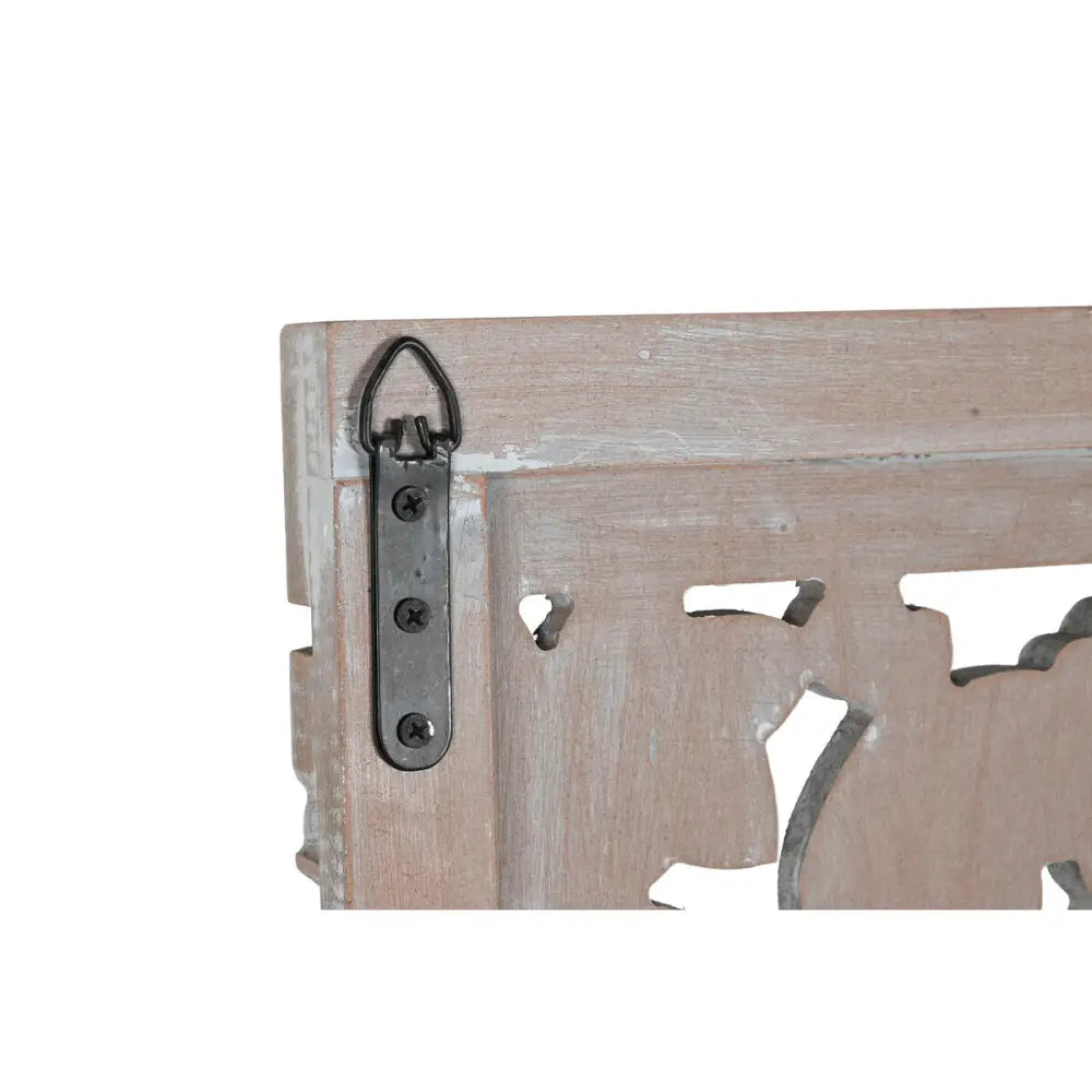 Distressed treveggdekor med metallhenger til Senge GAVL Home ESPRIT gavl home