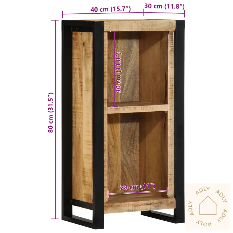 Sengebord 40X30X80 Cm Solid Grovt Mango