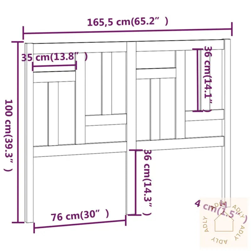 Sengegavl 165,5X4X100 Cm Heltre Furu