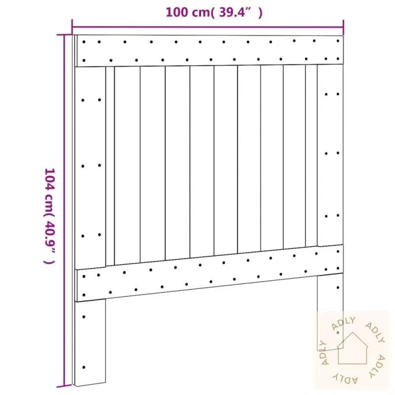 Sengegavl 100X104 Cm Heltre Furu