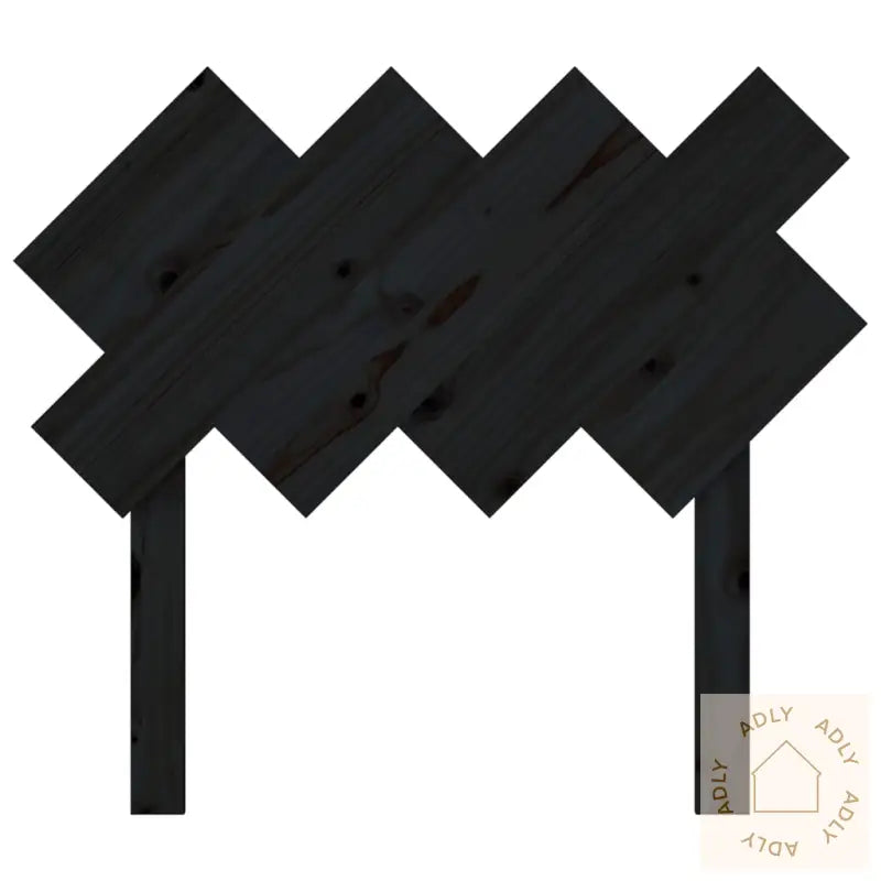 Sengegavl Svart 92X3X81 Cm Heltre Furu
