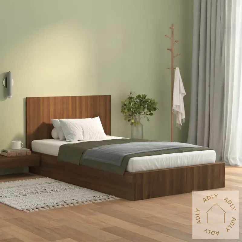 Sengegavl Brun Eik 120X1,5X80 Cm Konstruert Tre