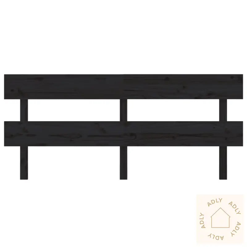 Sengegavl Svart 184X3X81 Cm Heltre Furu